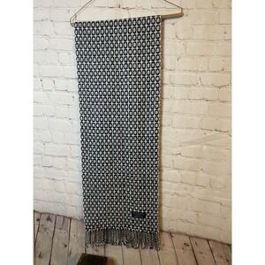 Black White Scarf Softer Than Cashmere 67in x 12.5 in